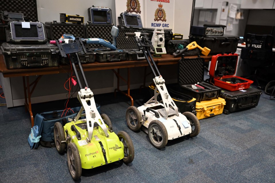 Burnaby RCMP recovered more than $500,000 worth of stolen surveying equipment at three residences in Mission last month.