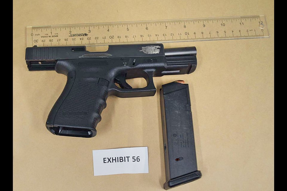 This handgun was seized during a raid on a Burnaby Mountain apartment on March 2.