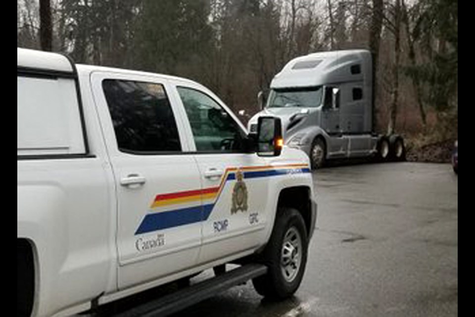 A semi-truck that was being driven by a man with only a learner's licence was taken out of service in Burnaby Tuesday.