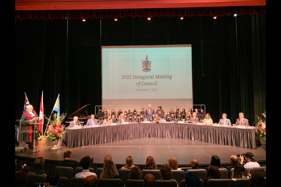 Burnaby city council was sworn in at Michael J. Fox Theatre on Nov. 2.