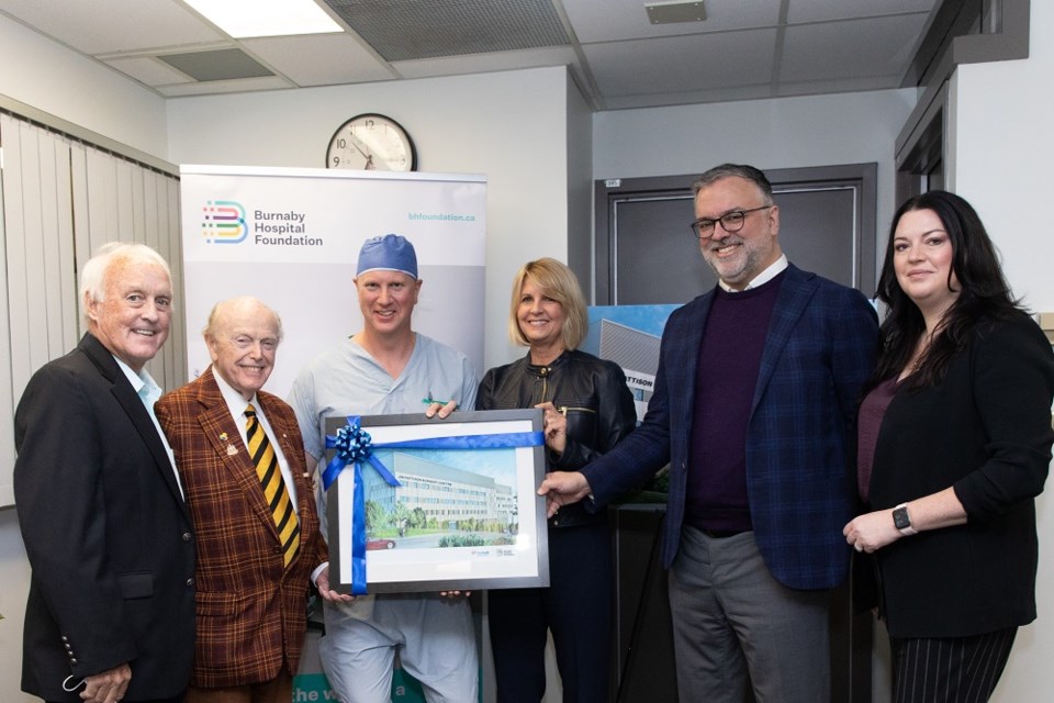 BHF Board Members, Kristy James and Jim Pattison unveil the new Jim Pattison Surgery Centre.