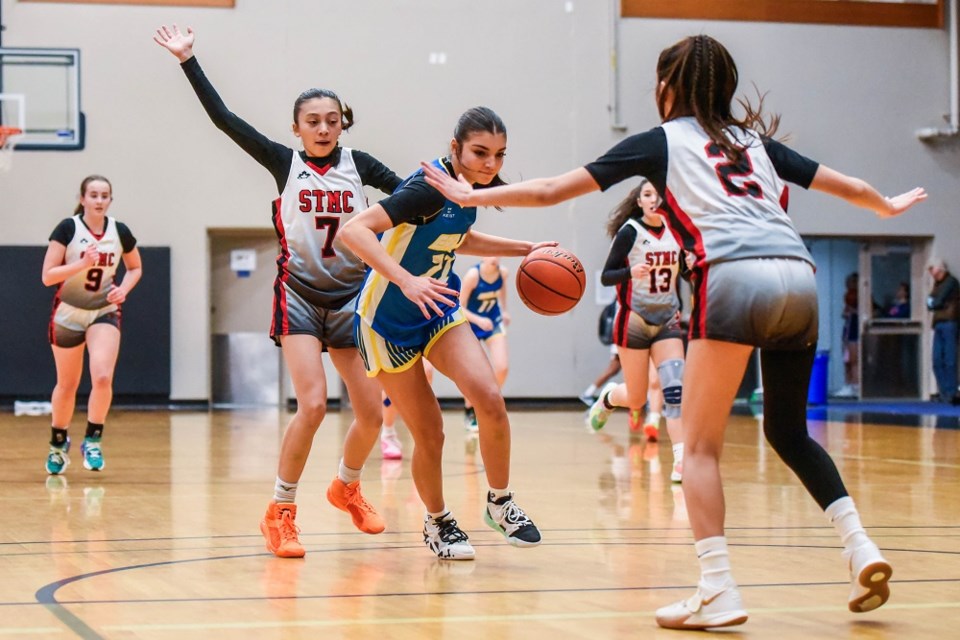 The St. Thomas More Knights finished second at the senior girls' 2023 Tsumura Basketball Invitational in Langley.