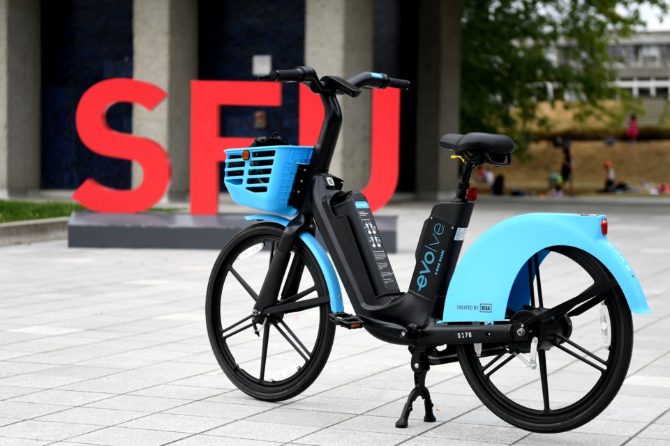 An e-bike share program is coming to SFU's Burnaby Mountain campus.