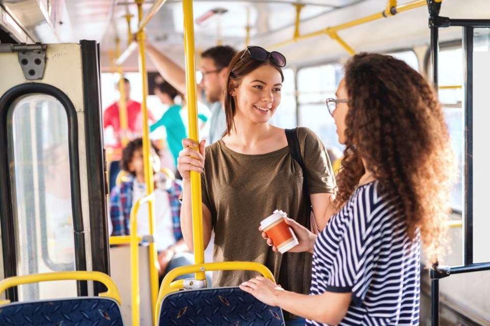 teenagersridingpublictransit