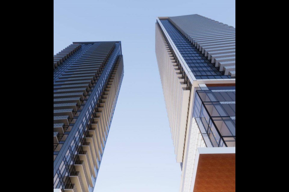 A rendering of the project at 6645 Dow Avenue in Burnaby. Photo Peterson. 