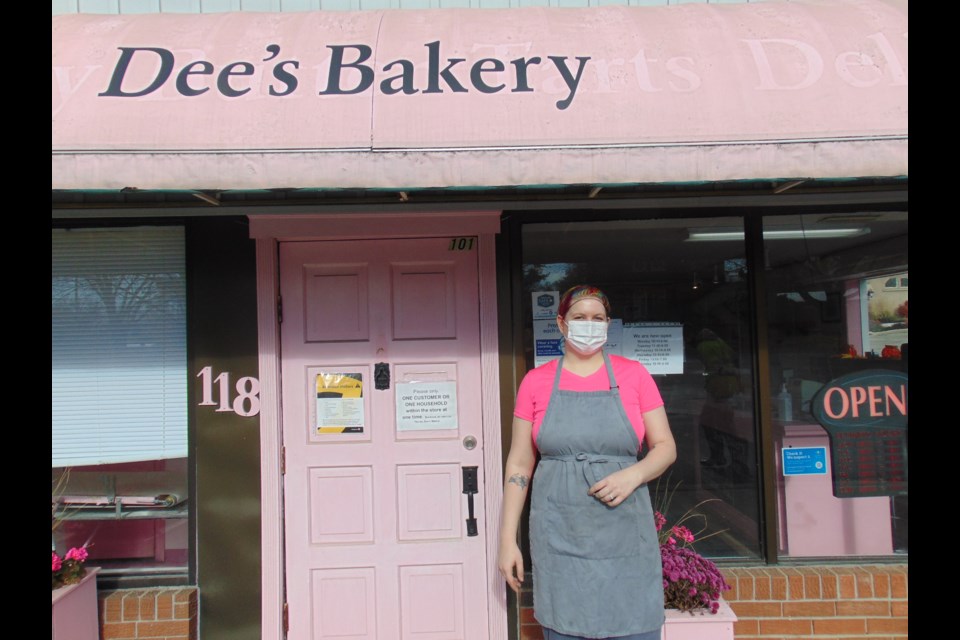 Kaitlynd Wilson at Dee's Bakery in Cambridge.                               