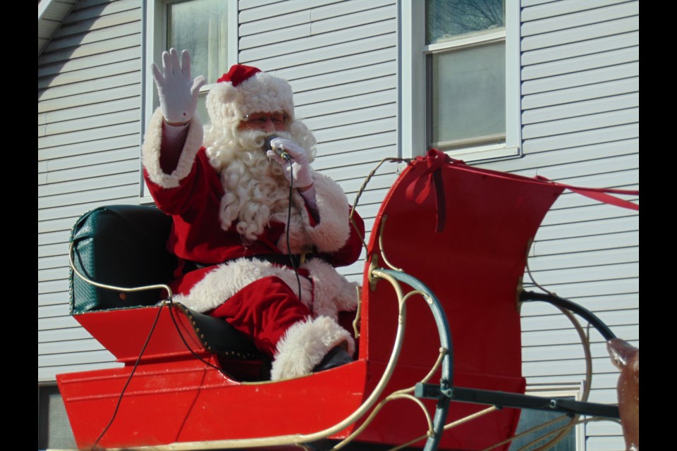 Santa arrives at the Hespeler Santa Claus Parade on Dec. 4.                               