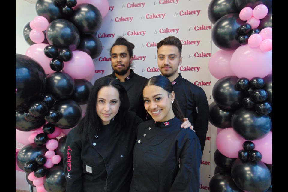 La Cakery co-owners Kamyn Wilkins, Giovanni Altrui and Serena Bird with co-worker Alyssia Fullington.                       