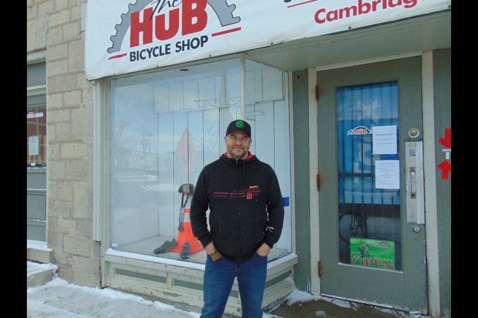 Clifford Vanclief, owner of the Hub Bicycle Shop in Cambridge.                               