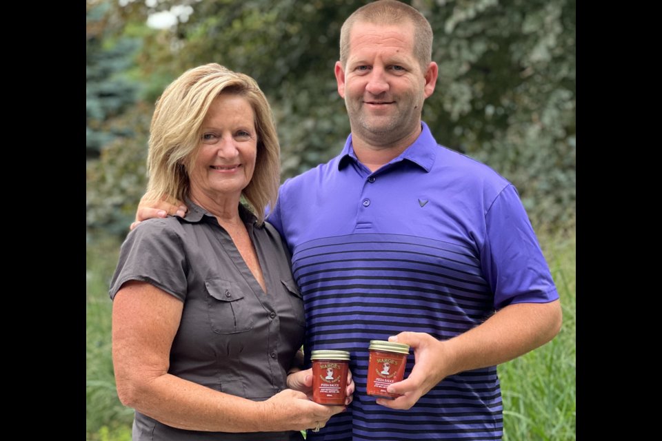 Jeremy Thibodeau and his mother Judy, have brought back Marge's Pizza Sauce. 