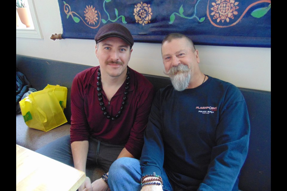 Father and son stunt duo, Andrew and Randy Butcher from Cambridge.                                