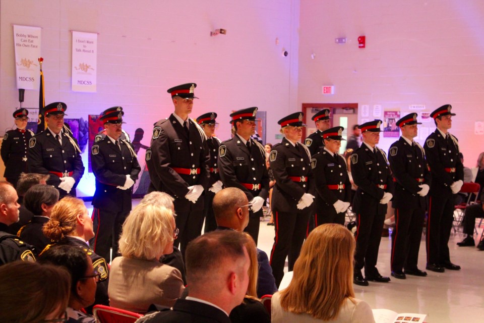 Family, friends and future colleagues watched 13 officers receive their WRPS badges.