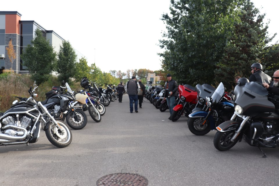 Bikers gathered at Blackbridge Harley Davidson for MotoSocial on Saturday.