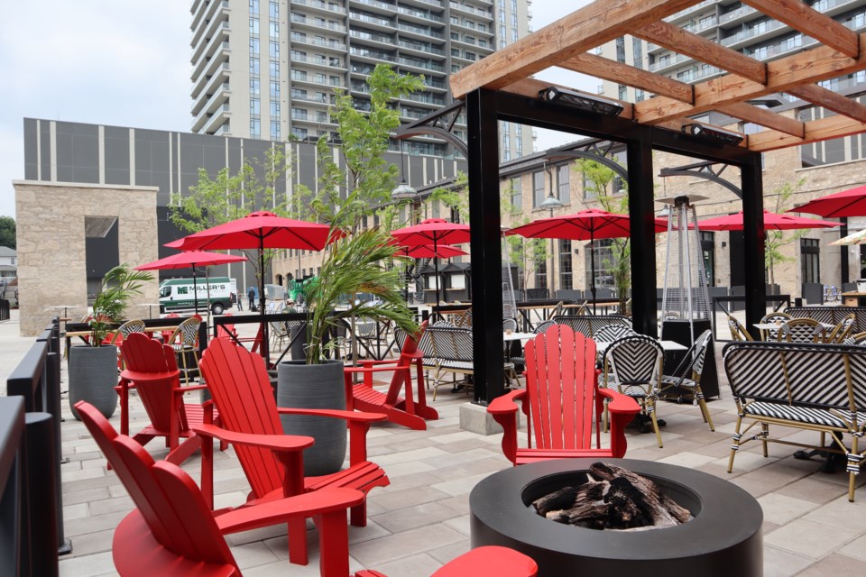 The public square at the Gaslight District as seen from the Foundry Tavern.