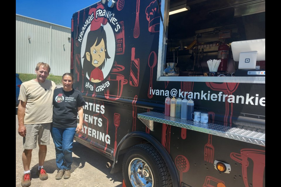 Ivana and Peter Neumann, owners of Krankie Frankie's food truck. The Cambridge couple named their food venture after their daughter.