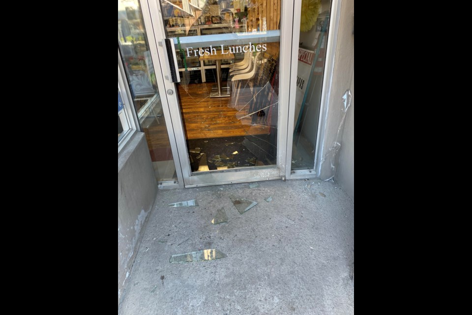 Break in and enter photo from July 2022 at La Lola Catering, 739 King Street East in Cambridge.