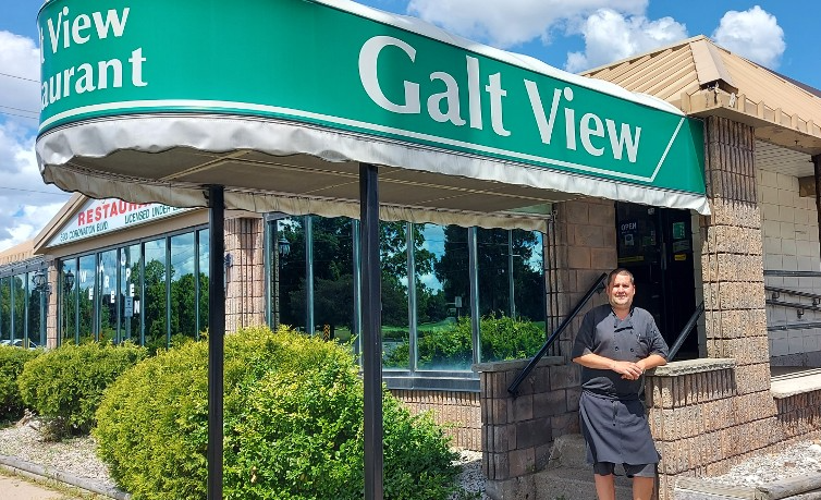 Galt View owner Jamie Houghtling stands out front of his restaurant. After 7 years as owner of the iconic diner next to Cambridge Memorial Hospital, he's saying goodbye.