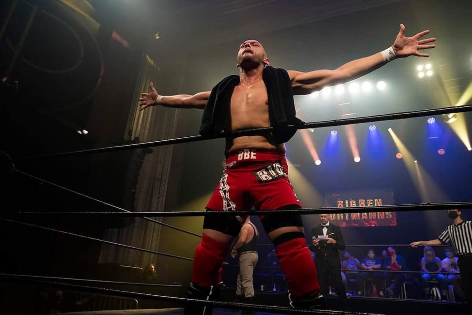 Cambridge's Ben Ortmanns is chasing his dream of becoming a full-time professional wrestler.