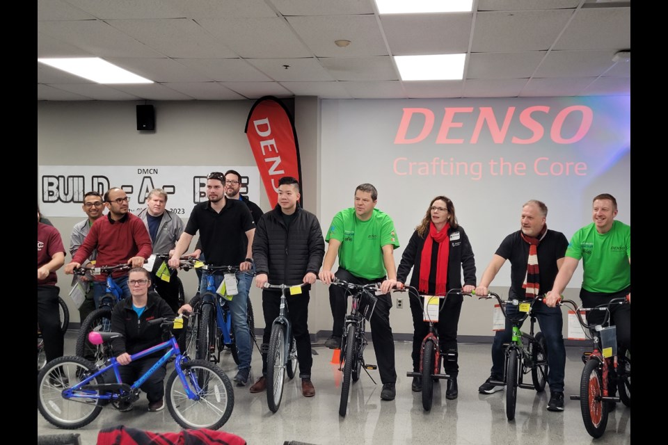The Guelph Neighbourhood Support Coalition received a donation of 42 bikes at DENSO's annual Build-a-Bike celebration.   