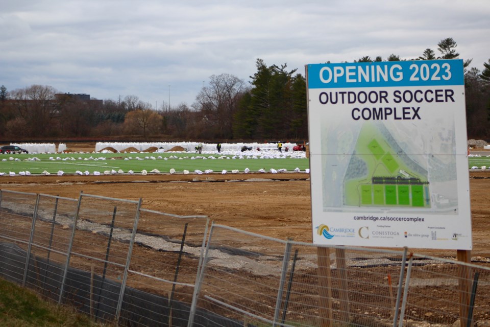The Fountain Street Soccer Complex is on schedule to open in the fall of 2023.
