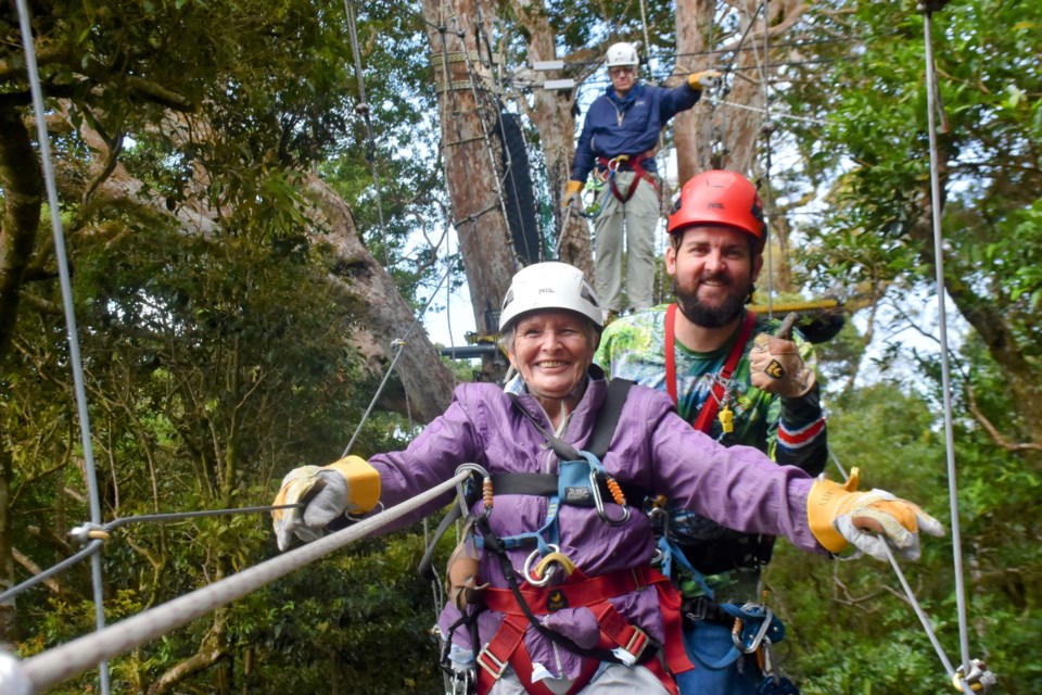 Jill Summerhayes enjoyed zip-lining for the first time while on a trip to Costa Rica last month.