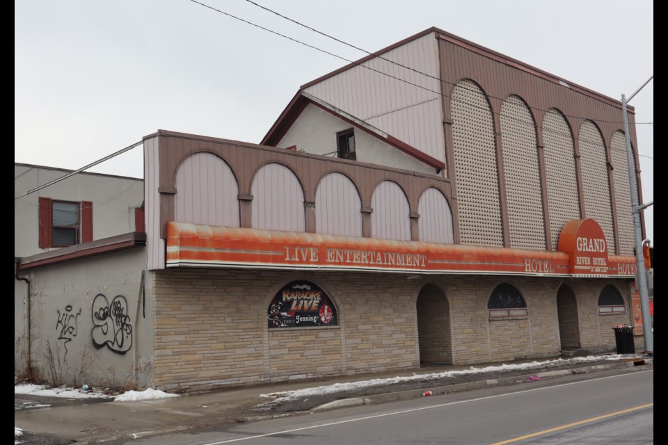 The Grand River Hotel on King Street East in Preston has been purchased. The hotel was damaged by fire in 2019 and has been vacant since.
