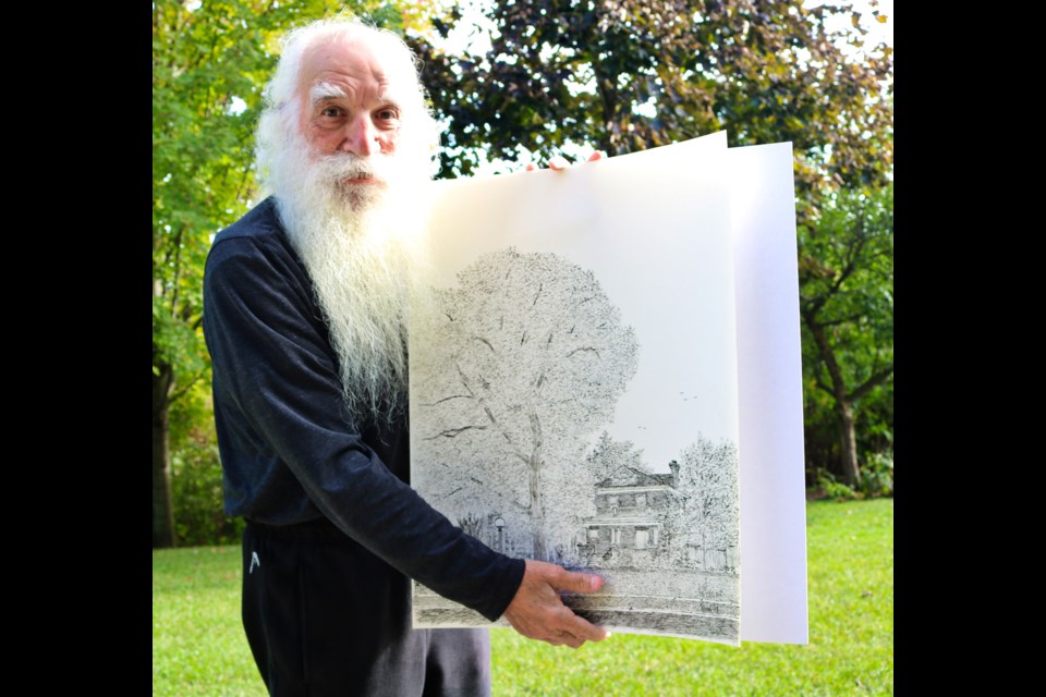 Joe Forte has been drawing buildings in Cambridge and other countries for 36 years.