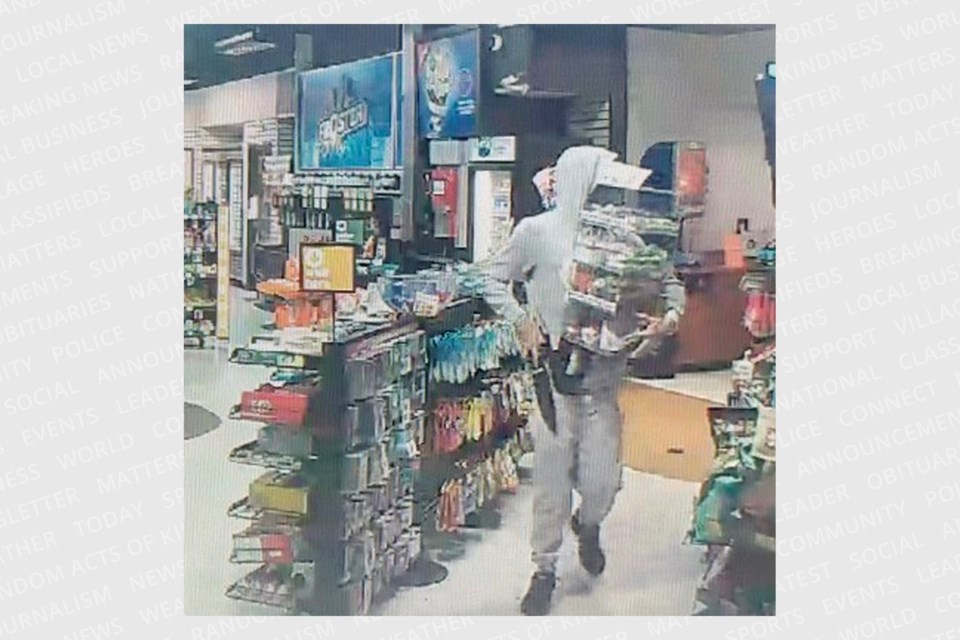 Photo of suspect in convenience store robbery in Cambridge.