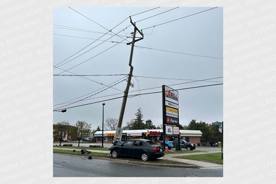 A Cambridge driver faces impaired charges after she hit a hydro pole in Kitchener in the area of Morgan Avenue and King Street East on Saturday early morning.