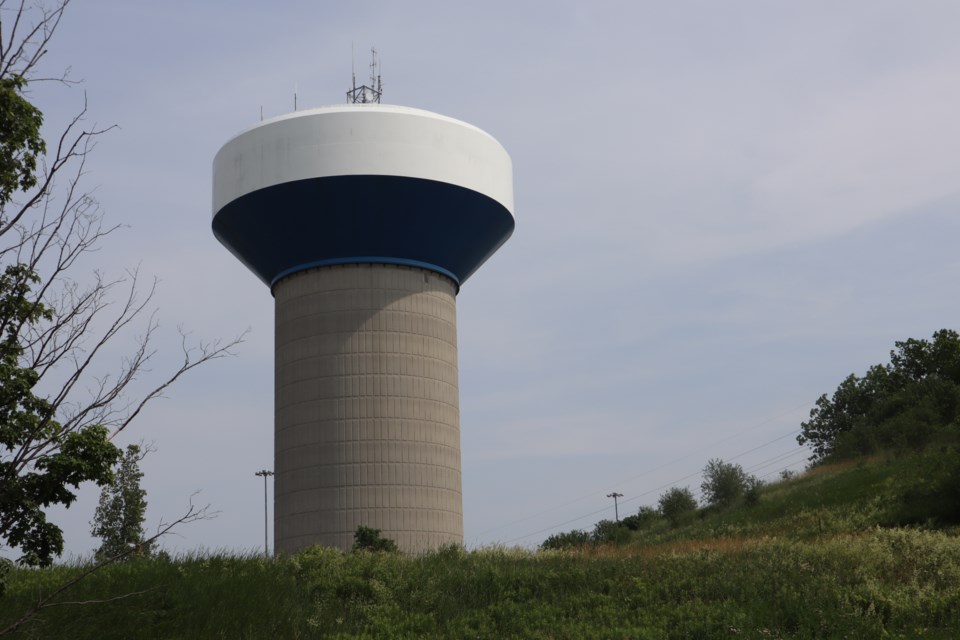 The Region of Waterloo will construct a new water tower, similar to this tower in Kitchener, serving southwest Cambridge on Cedar Creek Road.