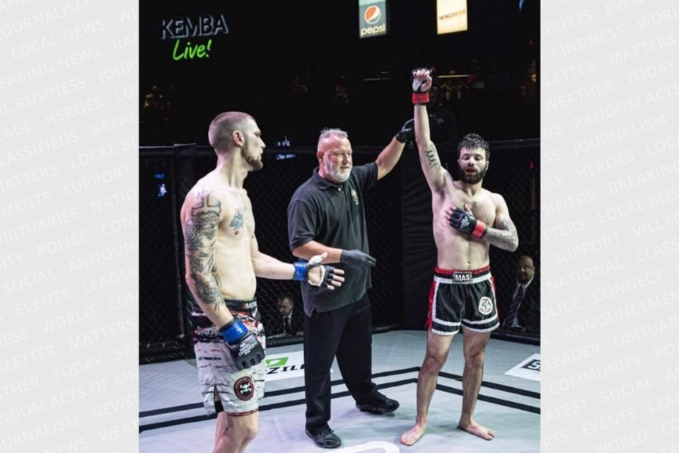 Gavin Costa is declared the winner at his last fight in Ohio in June.