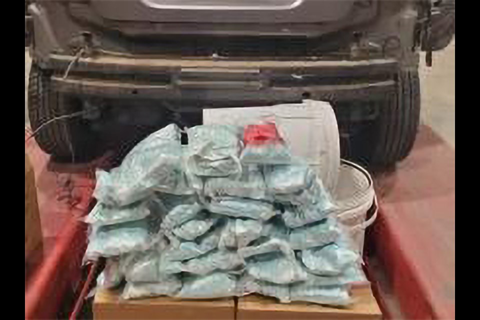 On September 24, CBP officers seized 31 package of fentanyl pills, weighing 65.25 pounds, from a male driver at the Calexico West port of entry.