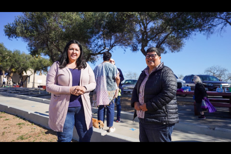 The vice president of the county board of supervisors, Nora Vargas, supports the door-to-door city council Georgette Gómez's campaign for assemblywoman in the special election of April 5 for the 80th district. 