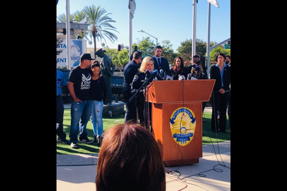 Chula Vista Chief of Police Roxanna Kennedy at the Press Conference regarding the arrest of Larry Millete