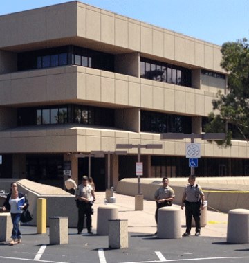 South County Courthouse where Larry Millete will be arraigned at 1:30pm