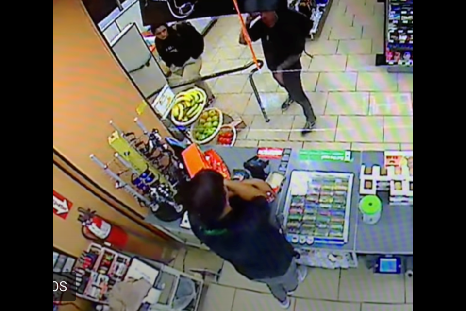 A screenshot of a surveillance footage depicting Lateche Norris and her boyfriend Joey Smith on Nov.4 at 7-Eleven store located at 222 Park Blvd in San Diego. 
