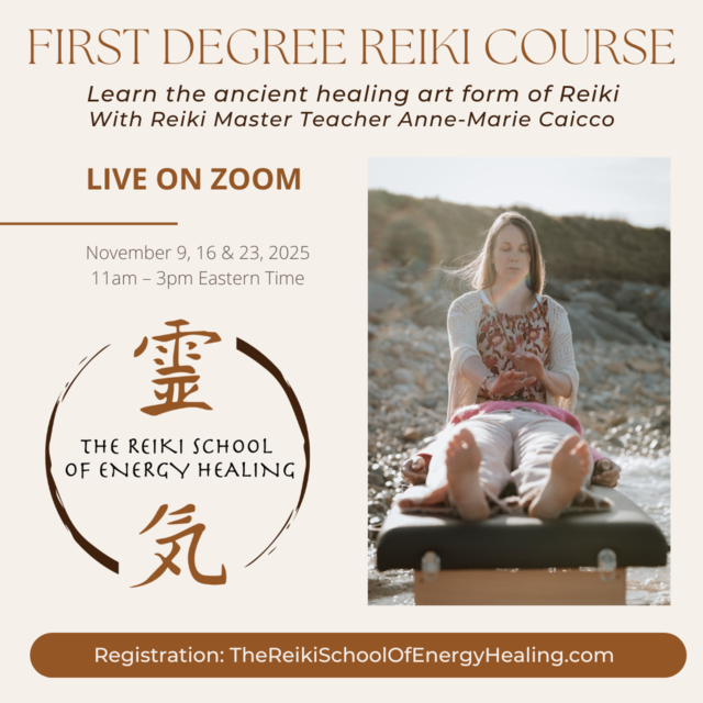 First Degree Reiki course - Virtual - Nov 2025