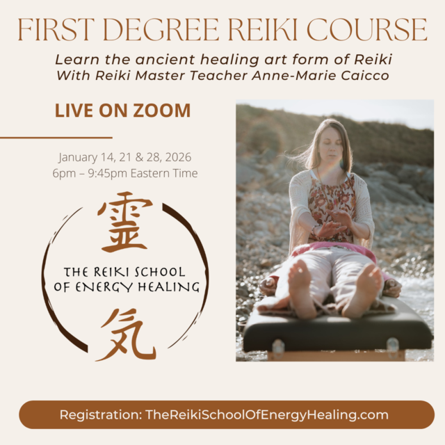 First Degree Reiki course - Virtual - JAN 2026