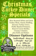 2020 Turkey Dinner Options