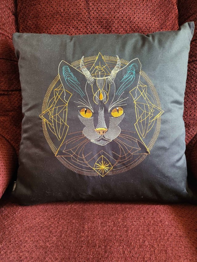 Feline Zodiac Taurus Pillow  Apr 20 - May 20