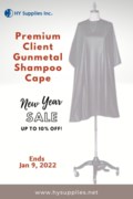 Premium Client Gunmetal Shampoo Capes
