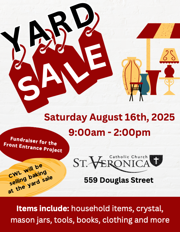 St. Veronica's Parish YARD SALE 2025