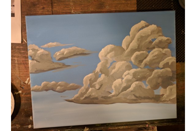 Acrylic Cloud Painting