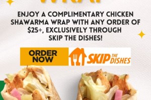 Free Shawarma Wrap - Skip the dishes