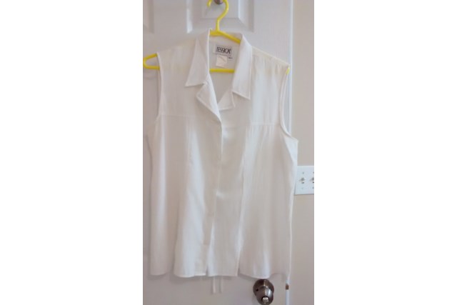 White Sleeveless Blouse