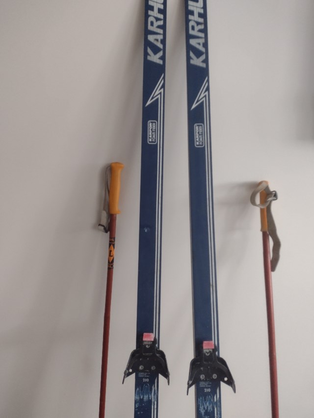 Blue Ski & Pole Set