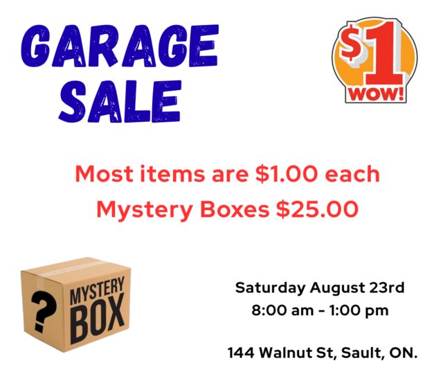 August 23 garage sale