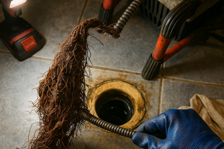 Roots in Main Drain Clogged