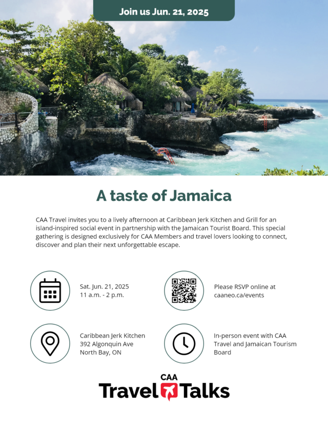 8.5 x 11 - CAA Travel Talk Poster - Jamaica - Jun. 21