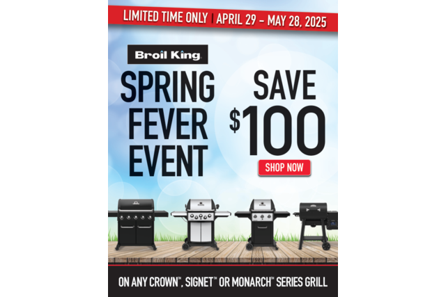 Broil King Spring fever promo - Shelf Card POP - ENG